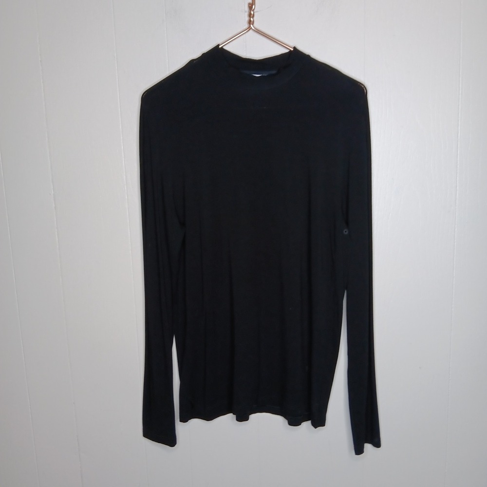 Brady + Live Shirt Mens M Black Crew Neck Stretch Long Training Preformance Gym
